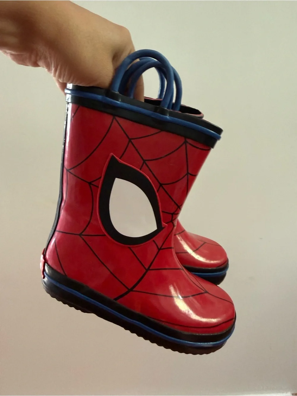 Marvel Spiderman Toddler Boys Red Graphic Pull-on Rain Boots: 7-8